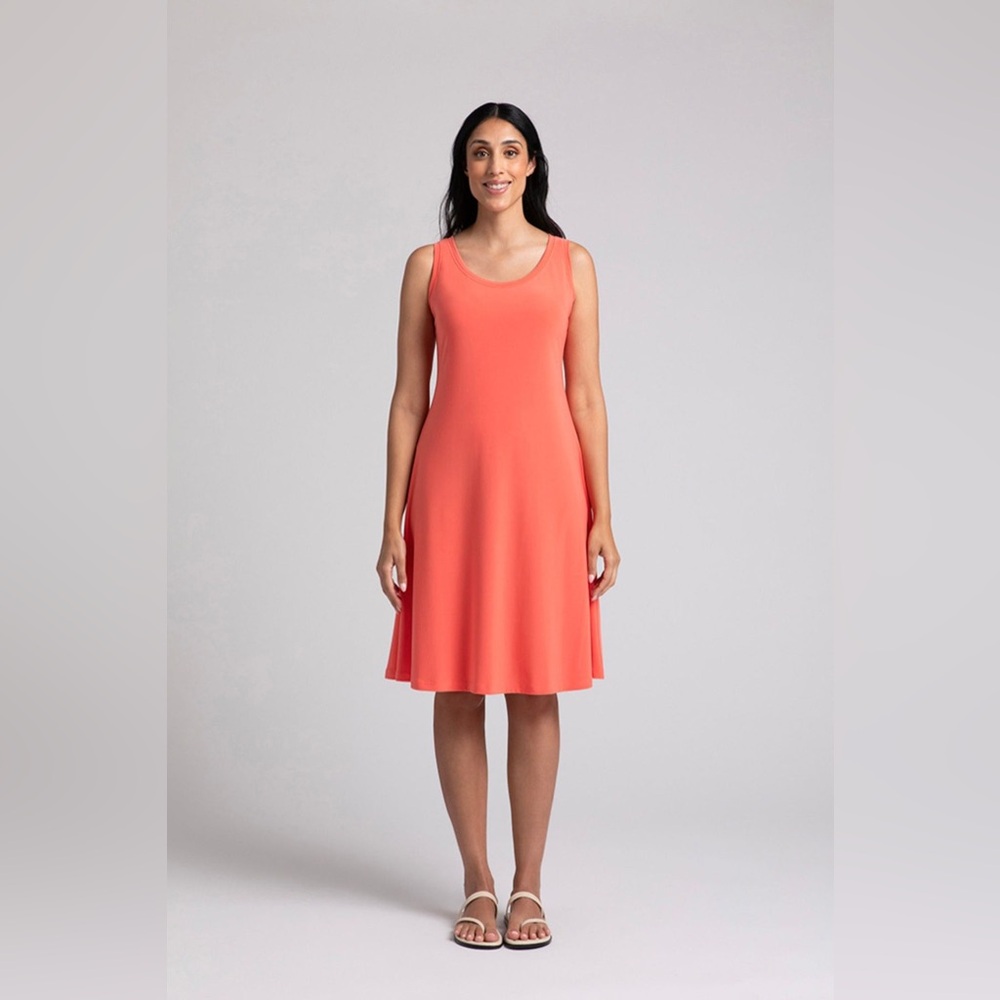 Sympli Nu Tank Jersey Dress in Coral Size 8